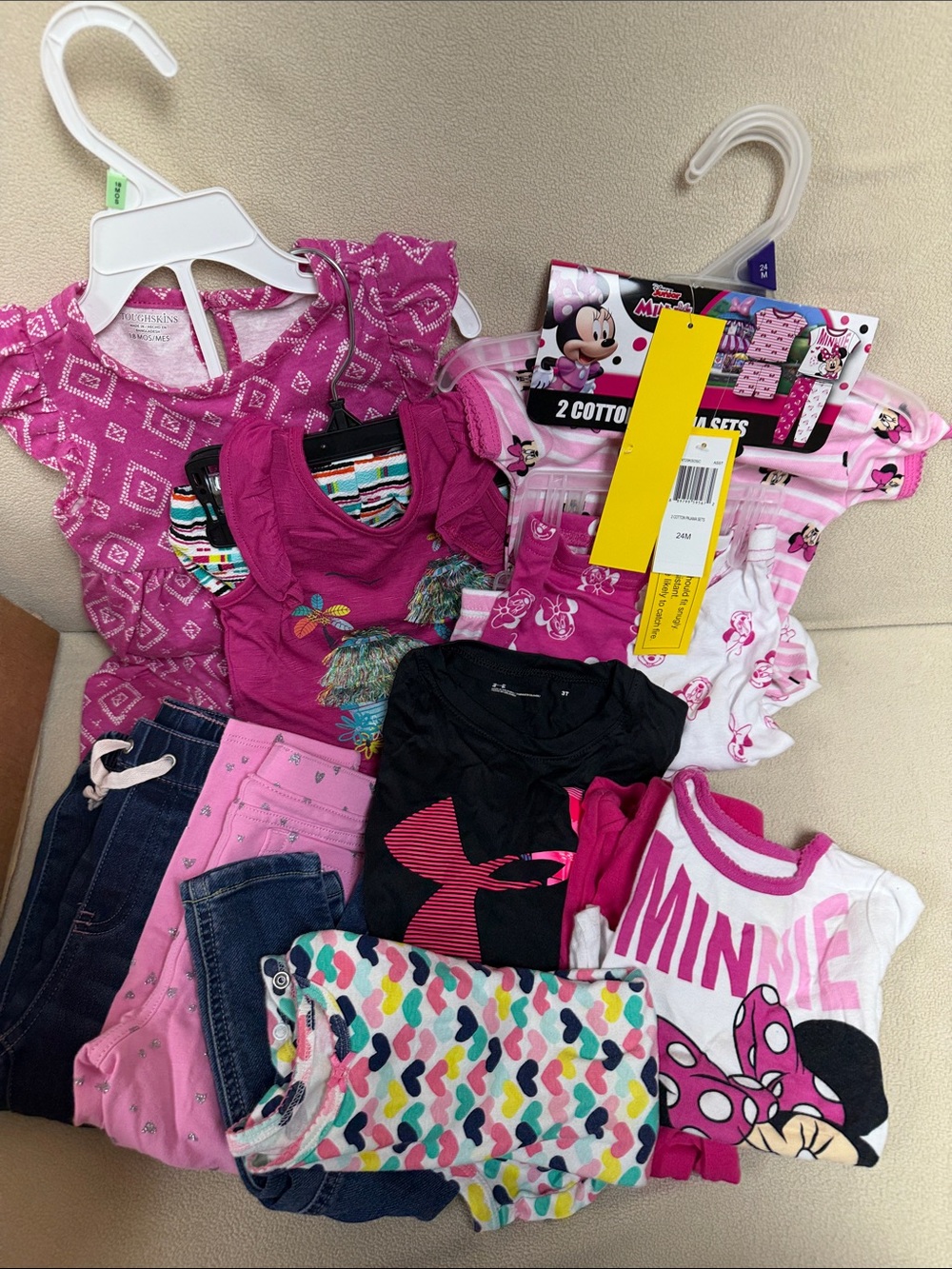 Bundle  Girls' clothes size 18 months-3T. Minnie Mouse set 24 months with tags.